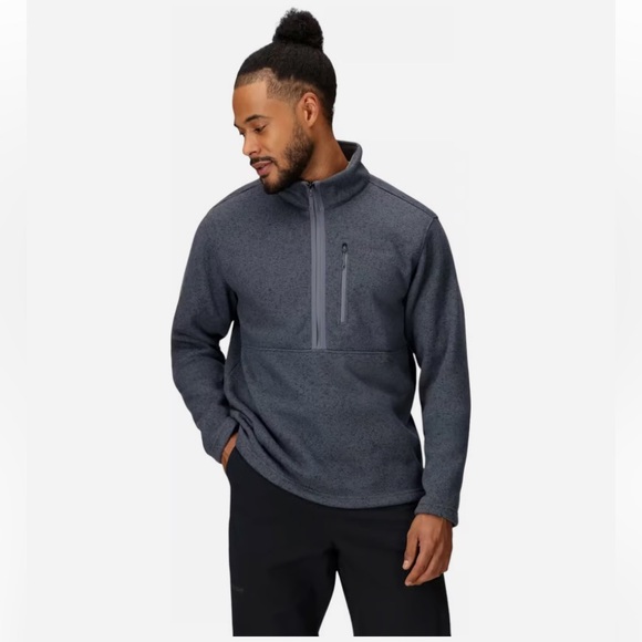 Marmot Other - Marmot Mens Steel Onyx Heather Drop Line 1/2 Zip Sweater Fleece Pullover Medium